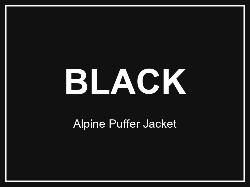 Alpine Puffer Jacket - Winter Range